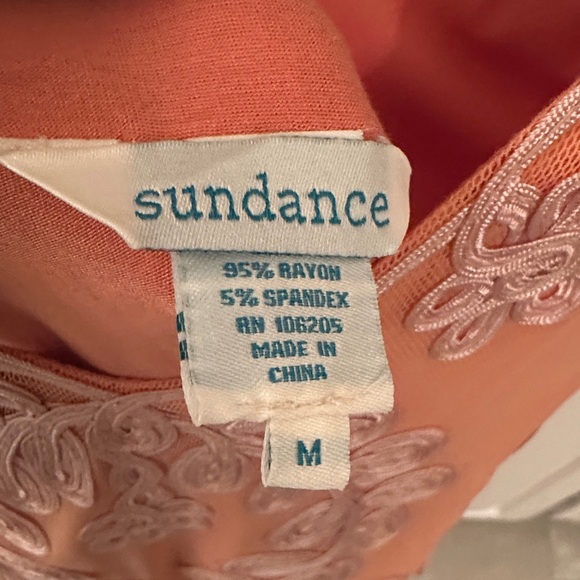 Sundance Orange and White Floral Midi Dress - Picture 3 of 4